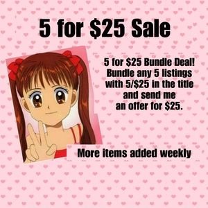 5/$25 Bundle Sale! 500+ listings